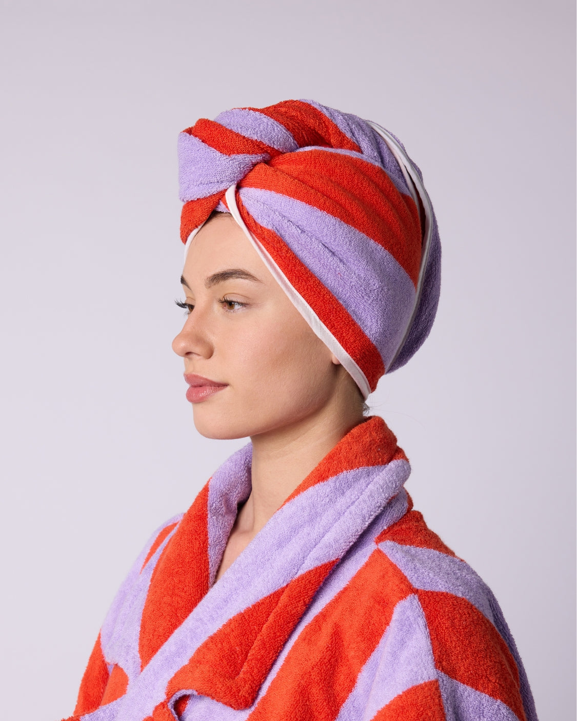 Hair Wrap - Grapefruit Stripes