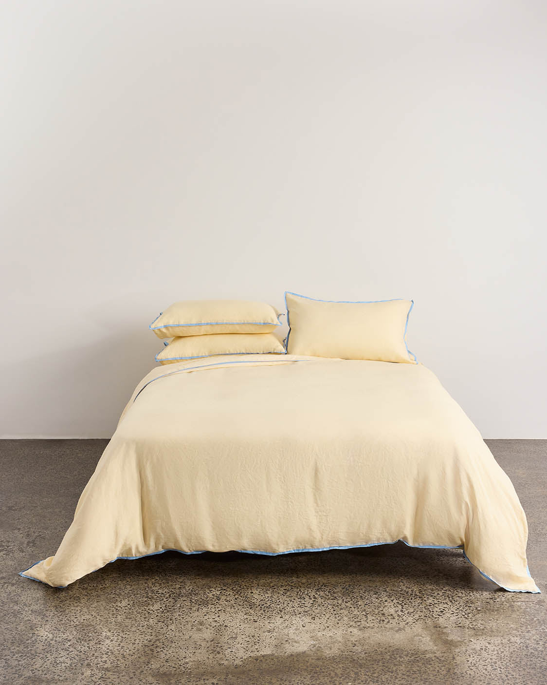Linen Quilt Cover - Butter