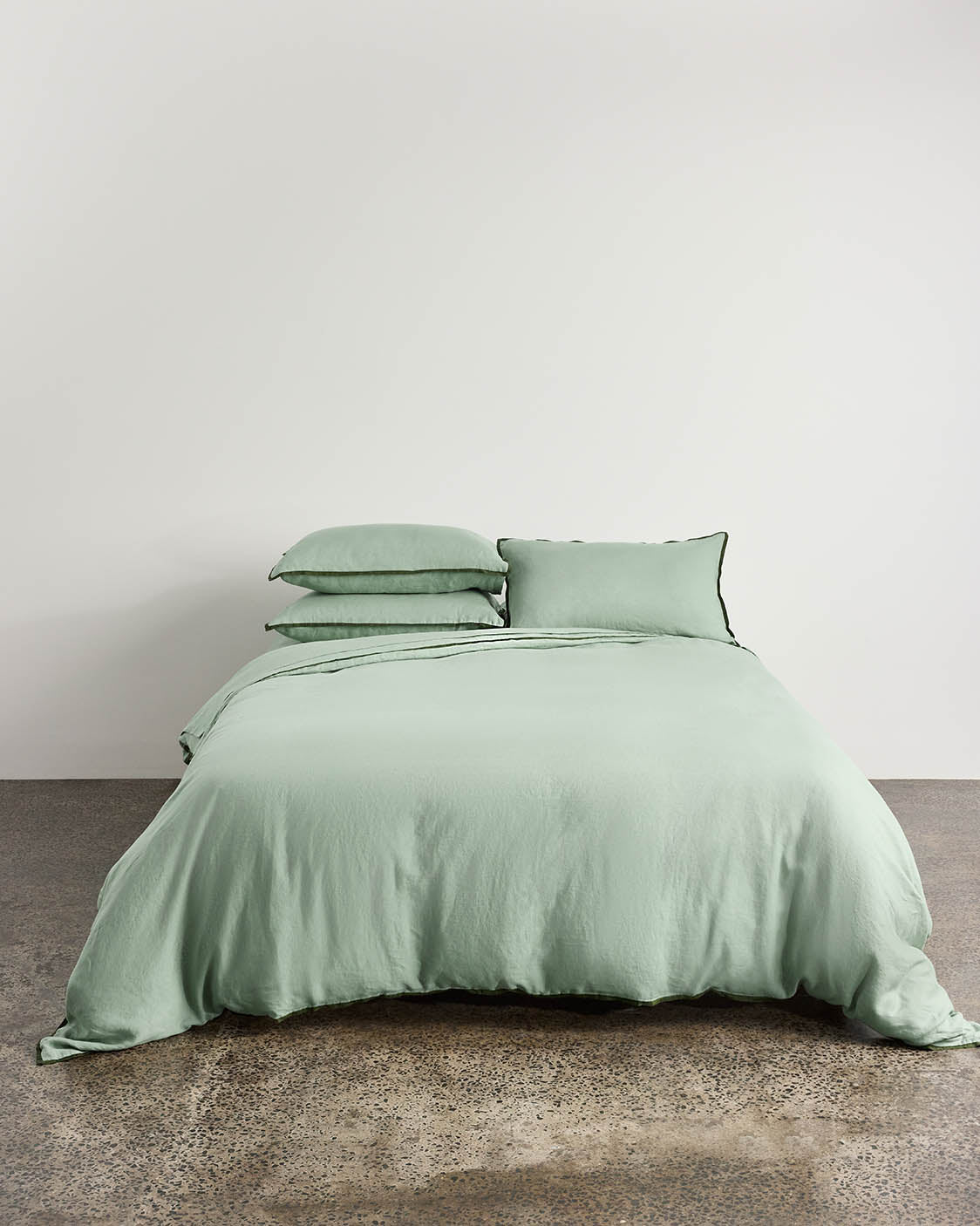 Linen Quilt Cover - Spearmint
