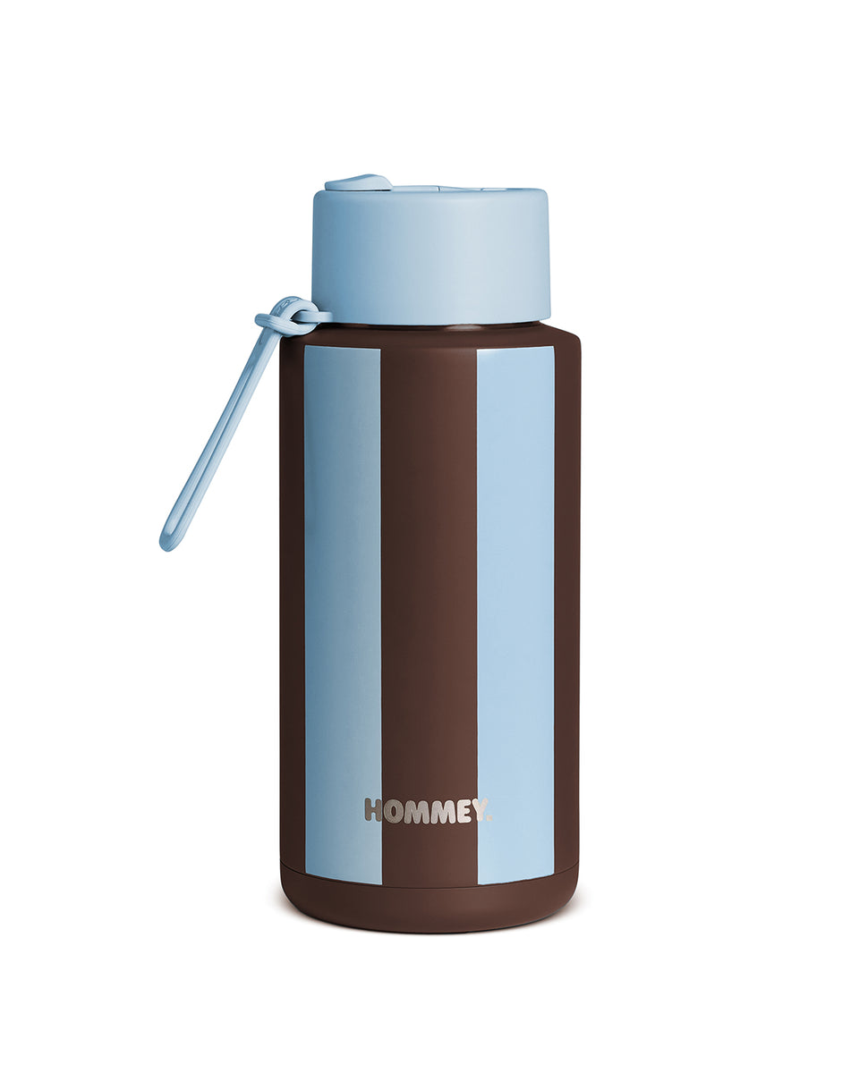 Hommey x frank green Reusable Bottle 1L - Iced Chocolate Stripes