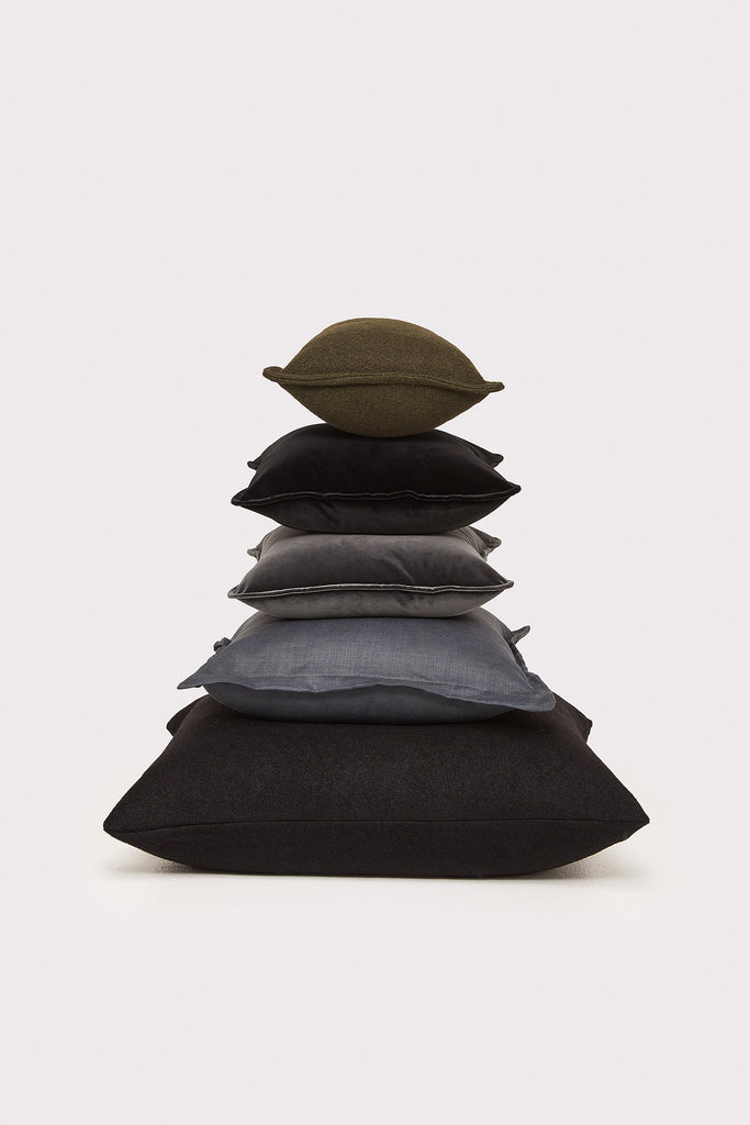 black cushions