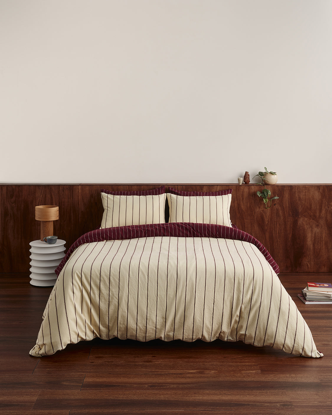 Quilt Cover - Chamomile / Wine