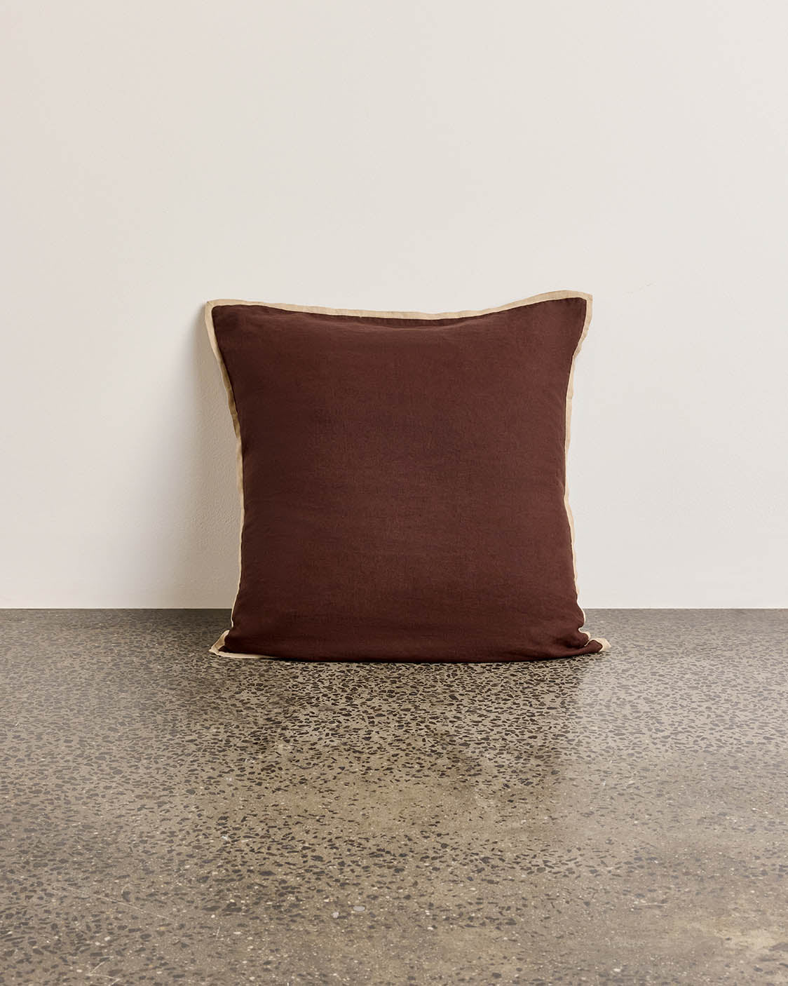 Linen European Pillowcase - Brown Sugar