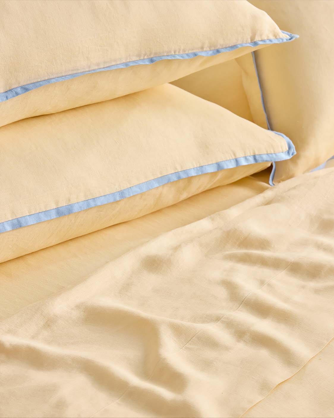 Linen Flat Sheet - Butter