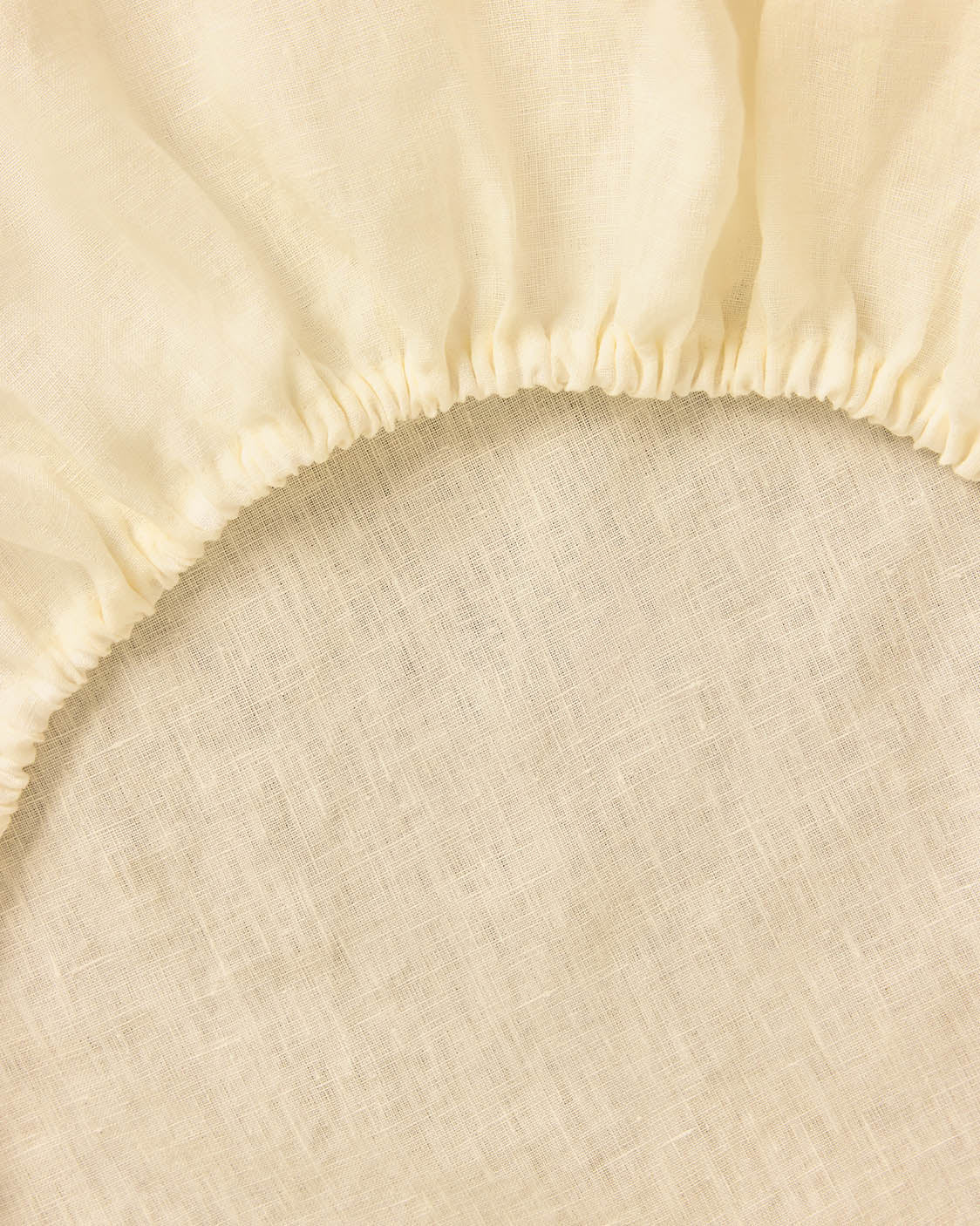 Linen Fitted Sheet - Butter