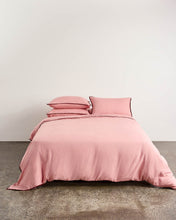 Linen Quilt Cover - Rhubarb