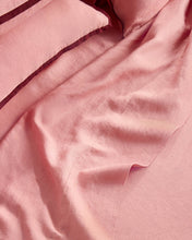 Linen Flat Sheet - Rhubarb