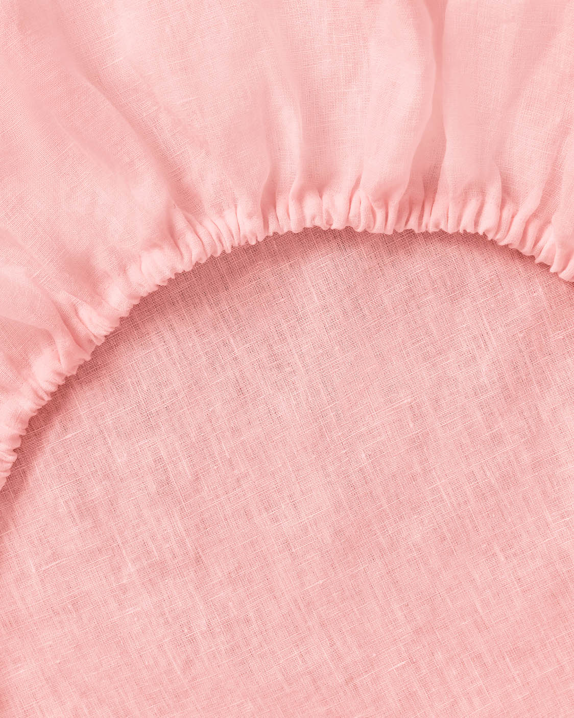 Linen Fitted Sheet - Rhubarb