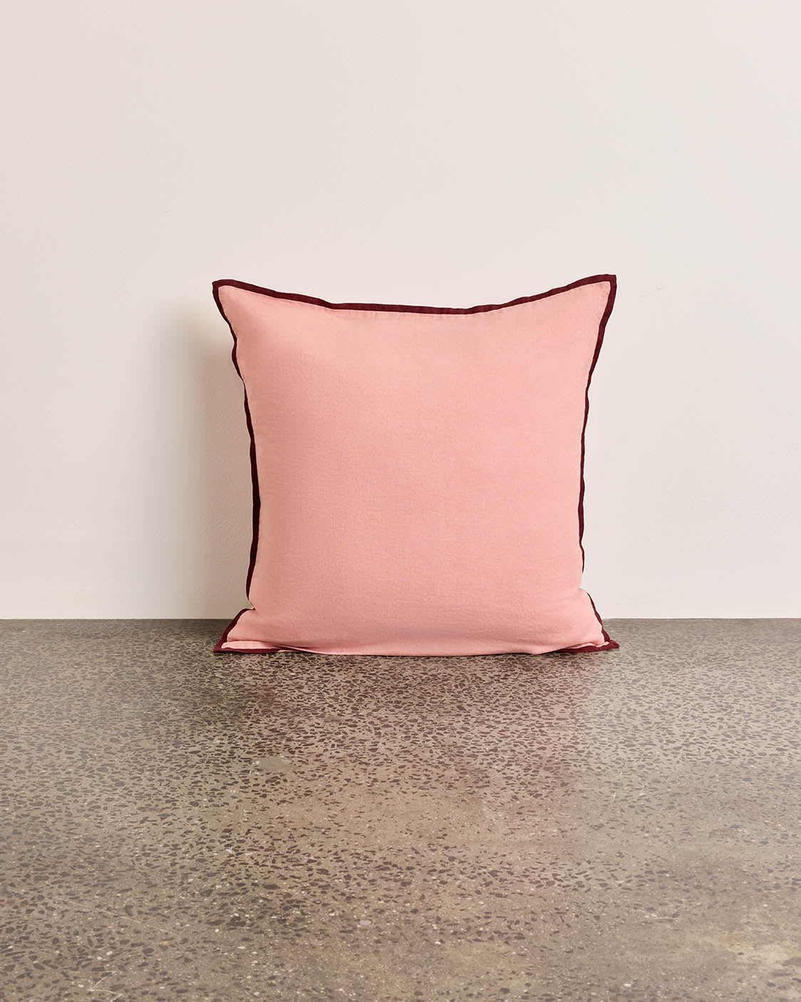 Linen European Pillowcase - Rhubarb