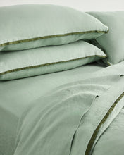 Linen Flat Sheet - Spearmint