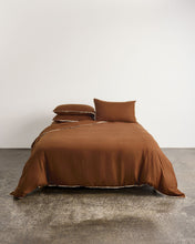 Linen Quilt Cover - Toffee