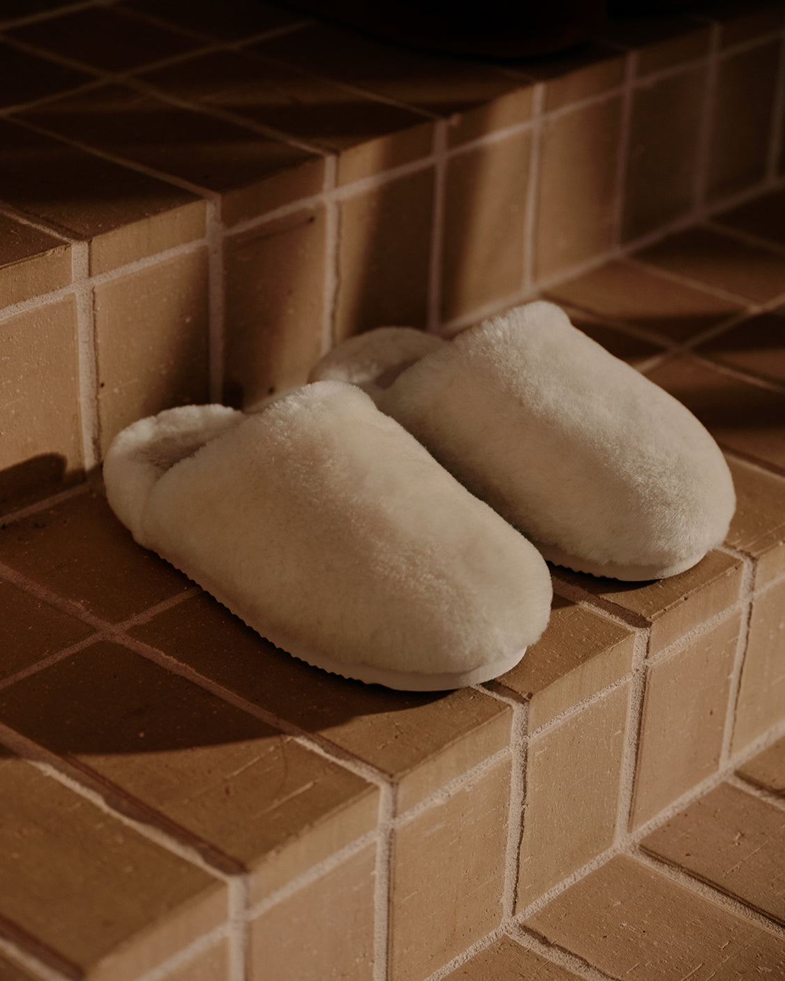 Sheepskin Slippers - Cream