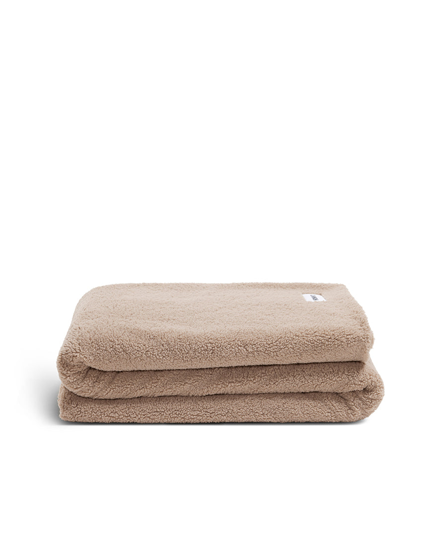 Faux Fur Throw Blanket - Warm Grey