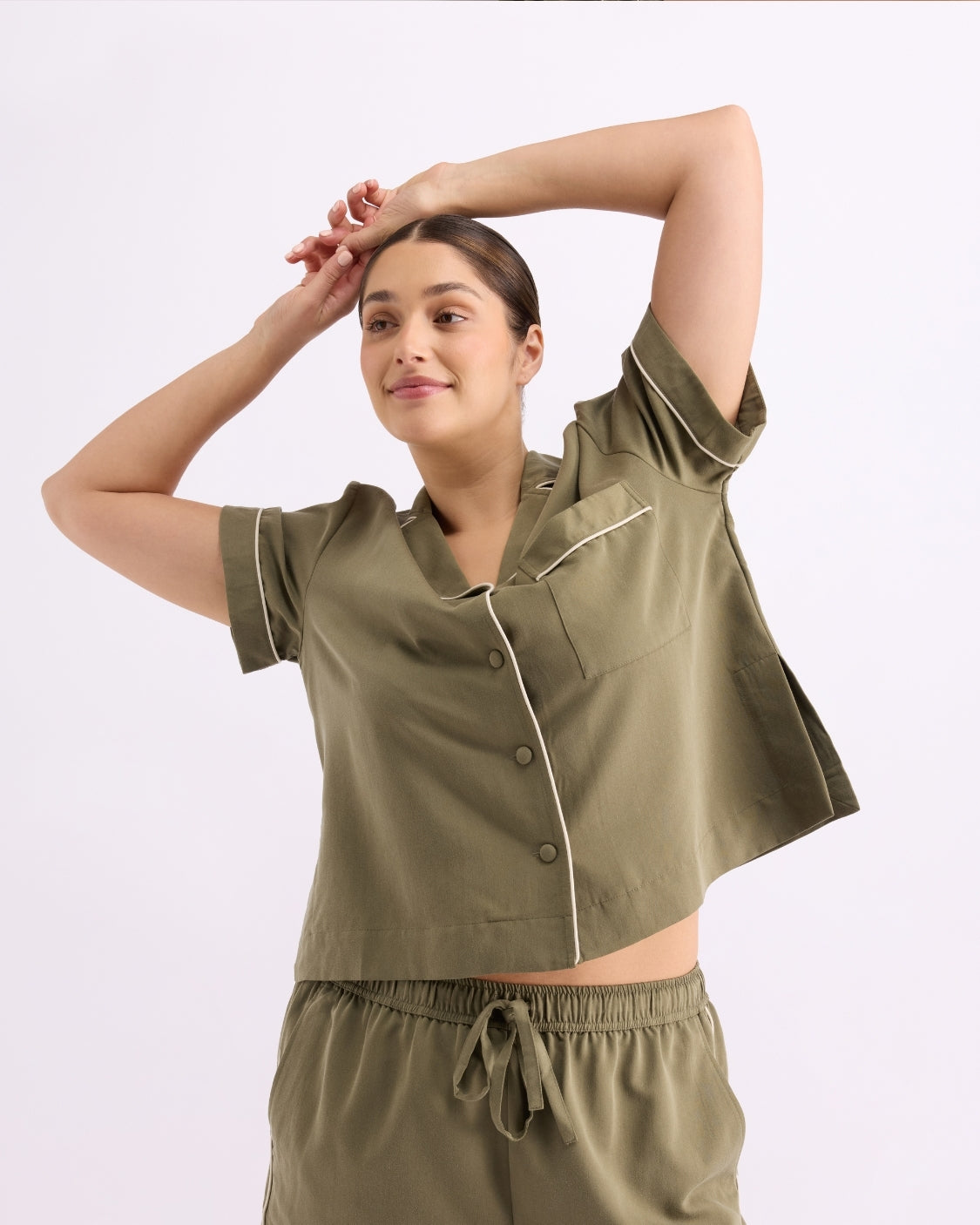 Short Sleeve Sleep Shirt - Matcha