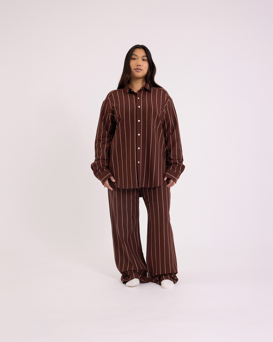Sleep Shirt & Pant Set - Mahogany