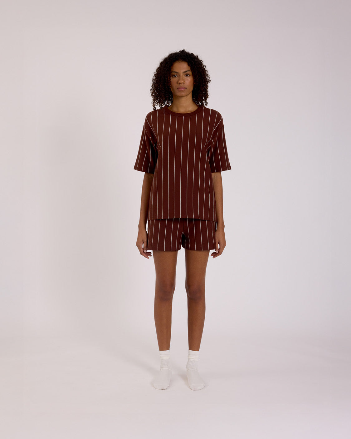 Sleep T-Shirt & Short Set - Mahogany