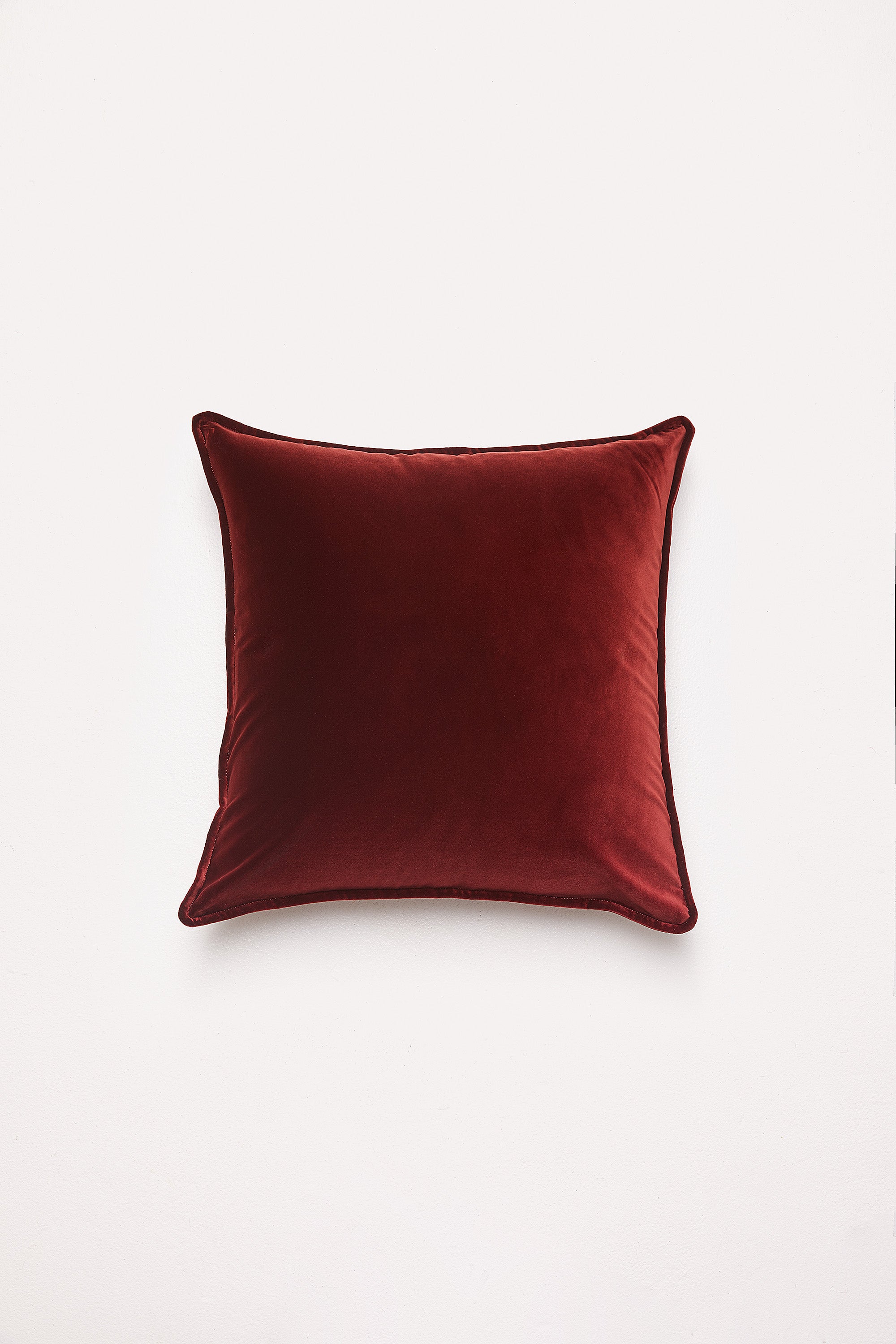 Big Velvet Cushion Cover - Earthy Reddish- Brown 